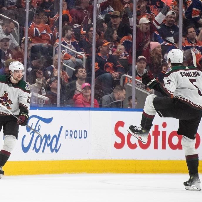 Maccelli scores OT winner as Coyotes edge McDavid-less Oilers 3-2